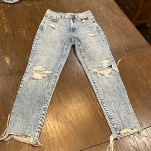 🌞Womens Mom Distress Jeans Size 3 Light wash